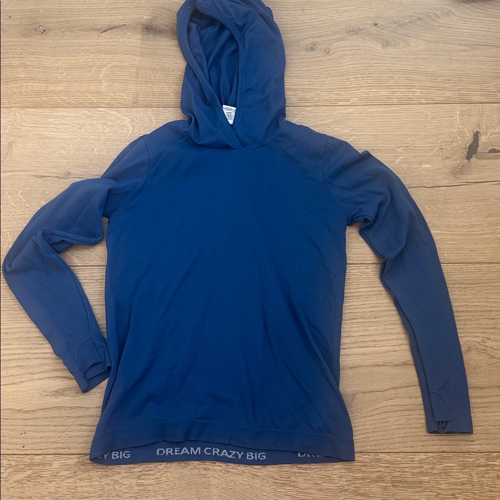 Hooded Athleta Girl size 7 shirt blue